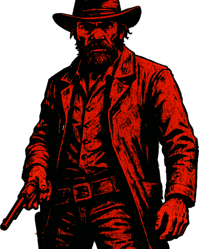 Make me a enemy for RDR2.
In-Game asset.  2d.  High contrast.  No shadows