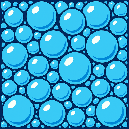 wall of bubbles.
In-Game asset.  2d.  High contrast.  No shadows