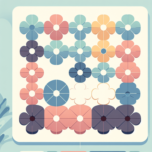 Background for hyper casual puzzle game. Pastel colors, flat shaded, vector art. Circular flowers.
Single Game Texture. In-Game asset. 2d. Blank background. High contrast. No shadows.