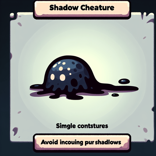 Un slime de sombra RPG con estilo suave y simple.
Single Game Texture.  In-Game asset.  2d.  Blank background.  High contrast.  No shadows