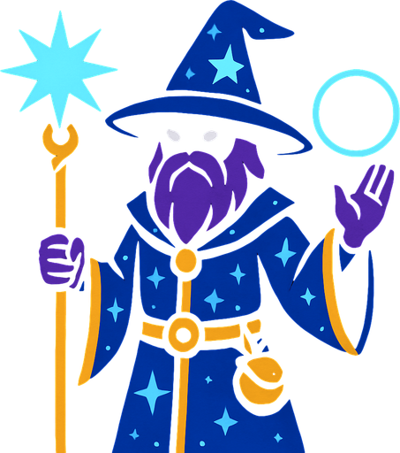 Mago astral.
In-Game asset.  2d.  High contrast.  No shadows