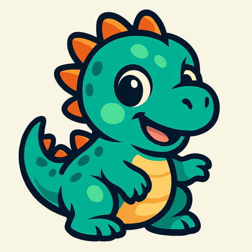 bebek dinazor.
In-Game asset.  2d.  High contrast.  No shadows