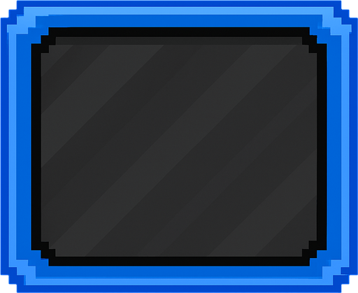 A rectangular, semi-transparent frame..
In-Game asset.  2d.  High contrast.  No shadows