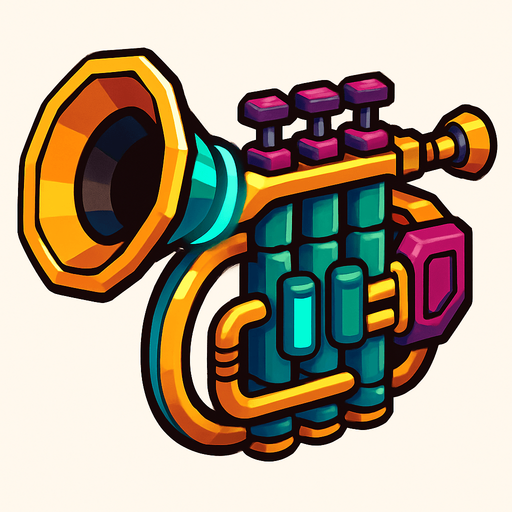 Trompeta evolucionada.
In-Game asset.  2d.  High contrast.  No shadows