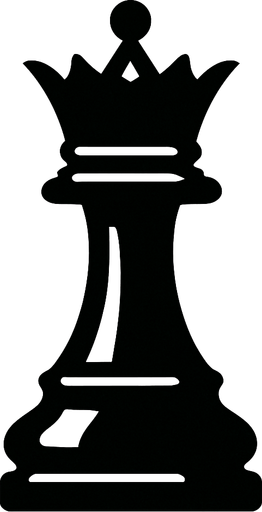 Black Queen Chess.
In-Game asset.  2d.  High contrast.  No shadows