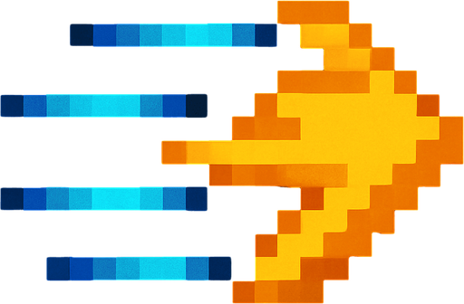 Powerup speed boost 2d pixilated topdown.
In-Game asset.  2d.  High contrast.  No shadows