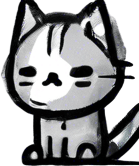 Same image, but with the cat holding an umbrella over its head.