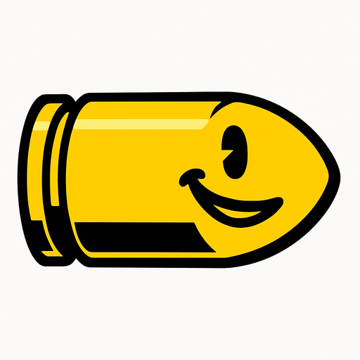 smile bullet to the right.
In-Game asset.  2d.  High contrast.  No shadows