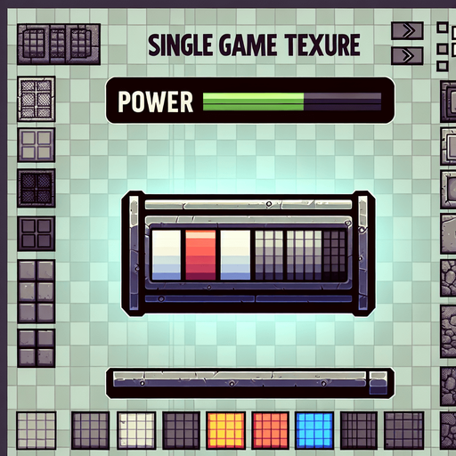 powerbar.
Single Game Texture. In-Game asset. 2d. Blank background. High contrast. No shadows. HD Color