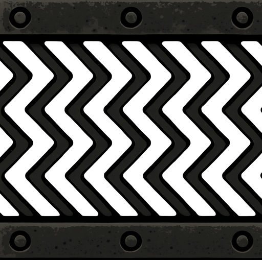 quiero un suelo hecho con la textura de una cinta transportadora.
In-Game asset.  2d.  High contrast.  No shadows