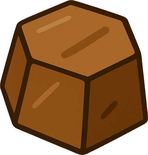 Una pieza en forma de prisma hexagonal de metal