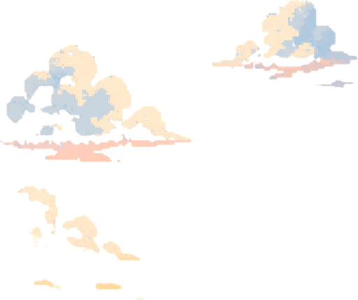 Morning sky background, fluffy white clouds, soft blue gradient, sunrise colors, peaceful atmosphere, 2D pixel art.
In-Game asset.  2d.  High contrast.  No shadows