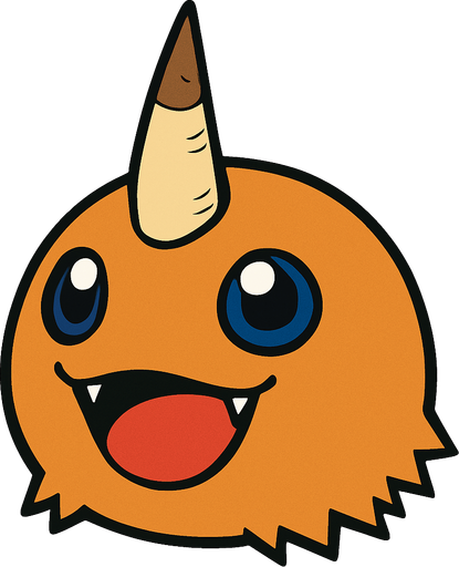 Tsunomon.
In-Game asset.  2d.  High contrast.  No shadows