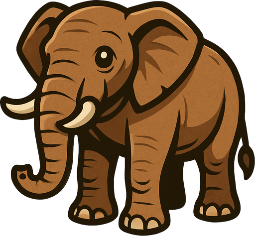 make an elephant.
In-Game asset.  High contrast.  No shadows