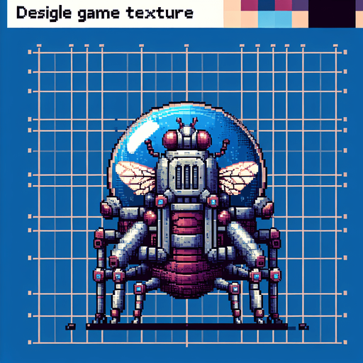 Genera un robot con una cupula de cristal donde se vea una mosca, de resto genera un cuerpo totalmente robotico de un escarabajo blindado en pixel art mirando hacia la izquierda.
Single Game Texture.  In-Game asset.  2d.  Blank background.  High contrast.  No shadows