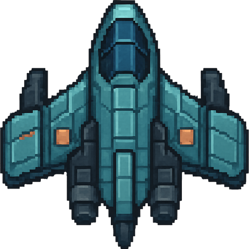 Звездолет вид сверху два д для 2d игры пиксельный.
In-Game asset