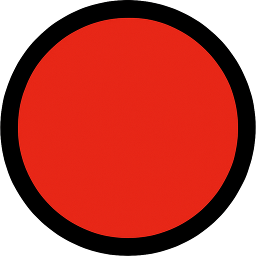 red point icon.
In-Game asset.  2d.  High contrast.  No shadows