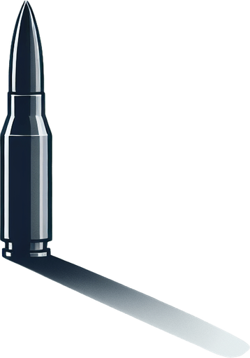 Bullet.
Single Game Texture.  In-Game asset.  2d.  Blank background.  High contrast.  No shadows