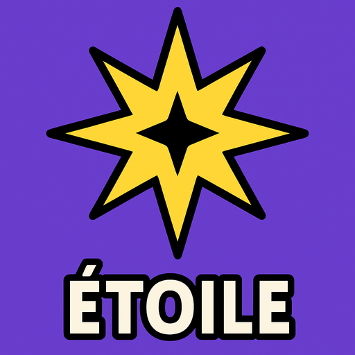 Étoile.
In-Game asset.  2d.  High contrast.  No shadows