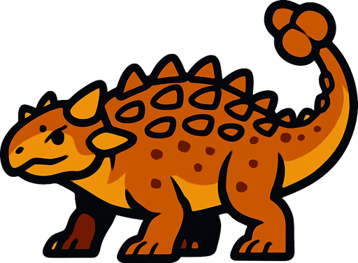 Ankylosaurus.
In-Game asset.  2d.  High contrast.  No shadows