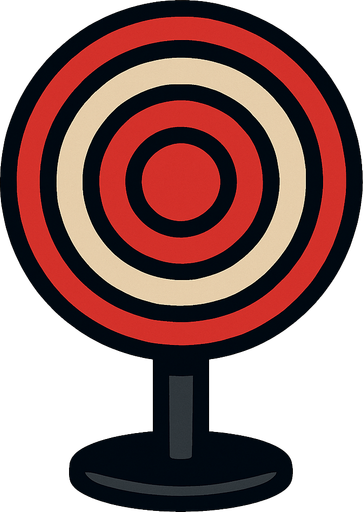Bullet target.
In-Game asset.  2d.  High contrast.  No shadows