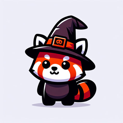 Give to the red panda a halloween hat..
Single Game Texture. In-Game asset. 2d. Blank background. High contrast. No shadows.