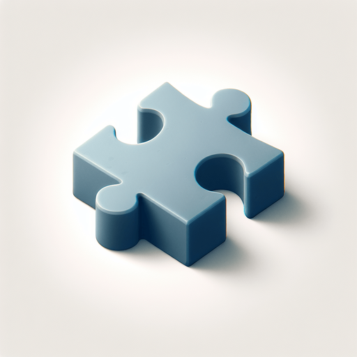 Puzzle piece.
Single Game Texture.  In-Game asset.  2d.  Blank background.  High contrast.  No shadows