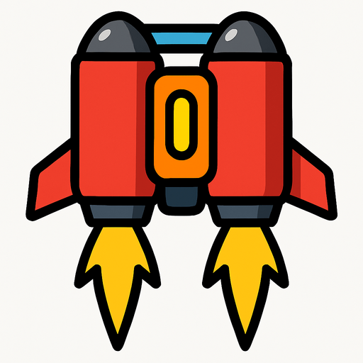 2d jetpack..
In-Game asset.  2d.  High contrast.  No shadows