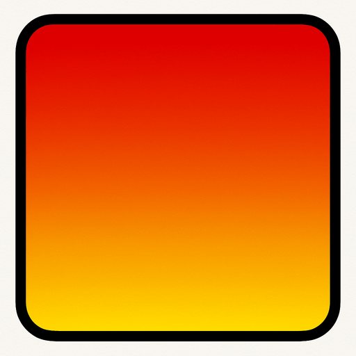 Kırmızı ve sarı gradient renk.
In-Game asset.  2d.  High contrast.  No shadows