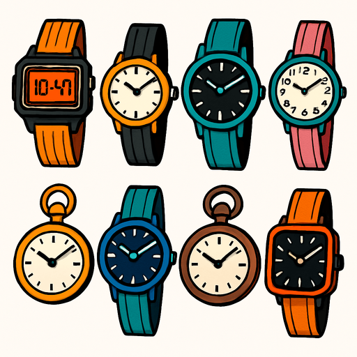 Pack of different watches.
In-Game asset.  High contrast.  No shadows. 3D