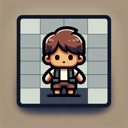 Character that means boy or girl.
Single Game Texture. In-Game asset. 2d. Blank background. High contrast. No shadows.