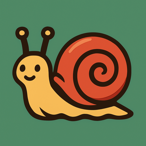 Snail.
In-Game asset.  2d.  High contrast.  No shadows