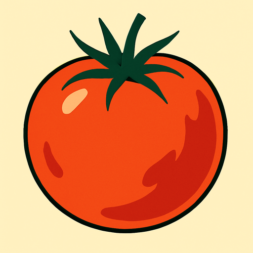 tomato.
2d.  High contrast.  No shadows