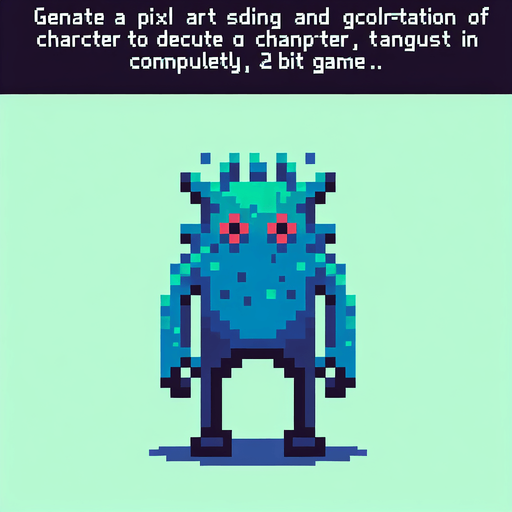 Pixel Art 2D Monster Character. In-Game asset. 2d. Blank background.