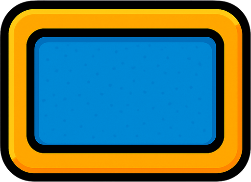 rectangle.
In-Game asset.  2d.  High contrast.  No shadows