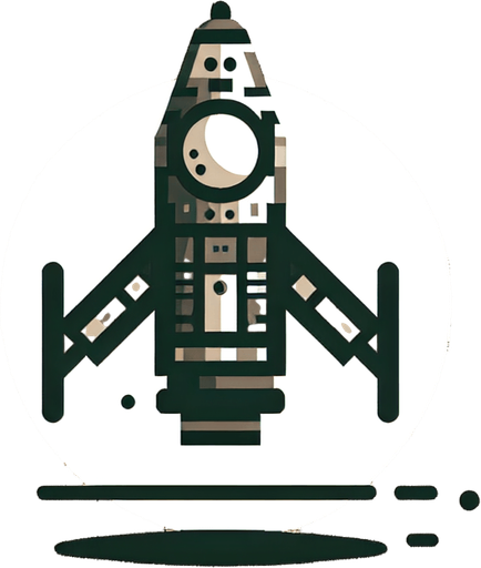 Space craft facing upwards.
Single Game Texture. In-Game asset. 2d. Blank background. High contrast. No shadows.