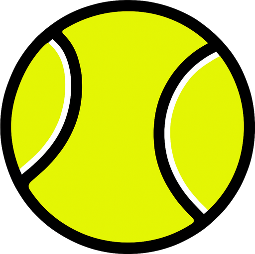 tennis ball.
In-Game asset.  2d.  High contrast.  No shadows