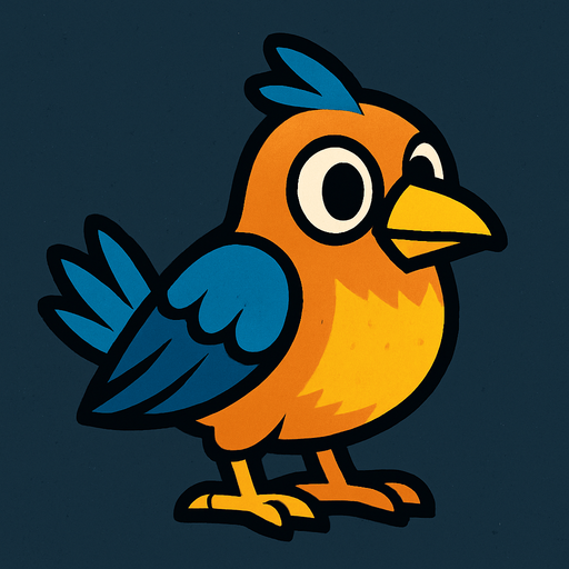 Bird.
In-Game asset.  2d.  High contrast.  No shadows