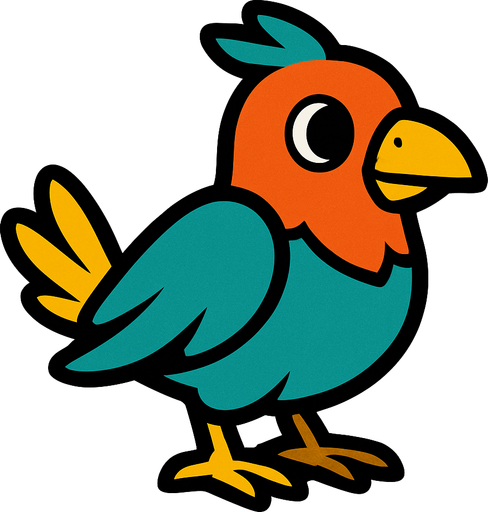 Bird.
In-Game asset.  2d.  High contrast.  No shadows