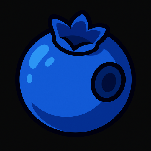 Blueberry.
In-Game asset.  2d.  High contrast.  No shadows