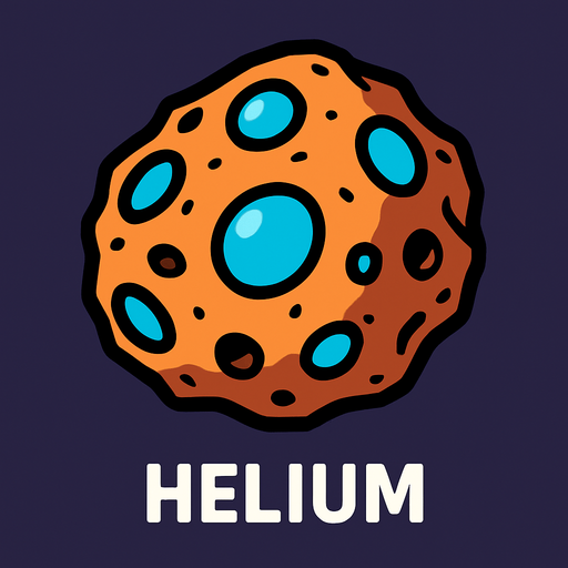 asteroid helium.
In-Game asset.  2d.  High contrast.  No shadows