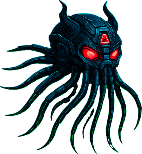 Variations mechanical squid sentinel matrix side animation fully in frame