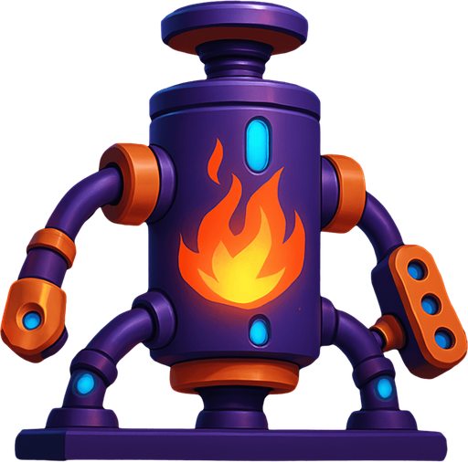 оставить как есть и стиль и цвета, дорисовать огонь на корпусе и переделать чуть конструкцию