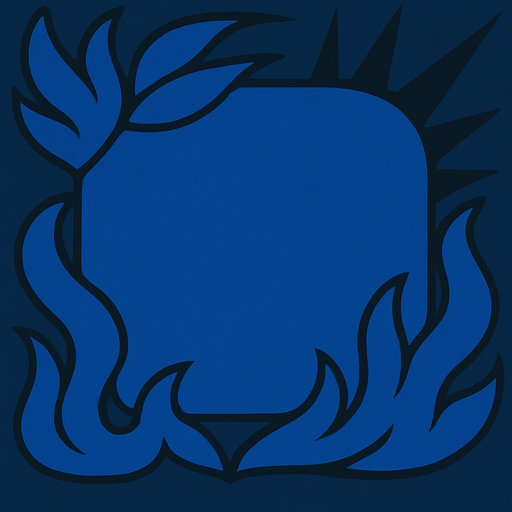 Crea una versión de este marco en color azul