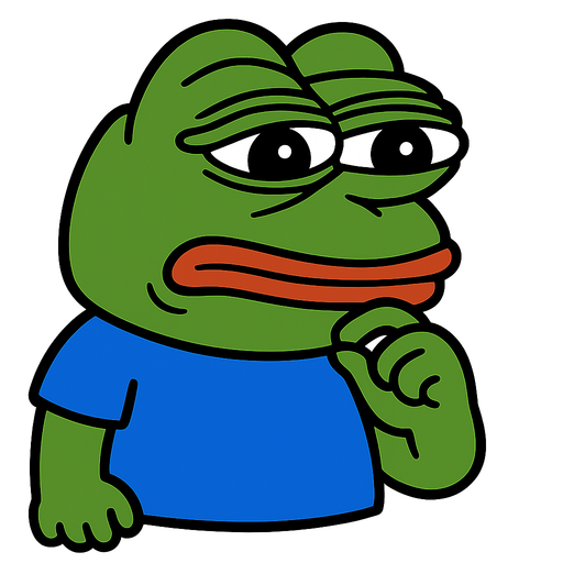 pepe frog.
In-Game asset.  2d.  High contrast.  No shadows