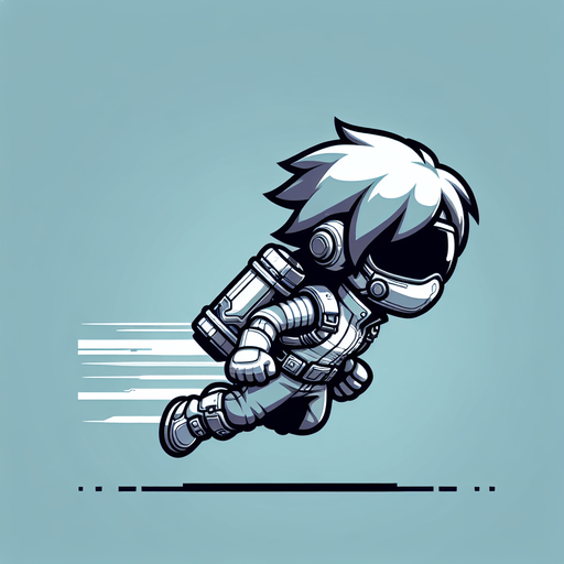 Horizontal Endless Runner Cyberpunk flying Kid with a jetpack.
Single Game Texture. In-Game asset. 2d. Blank background. High contrast. No shadows.