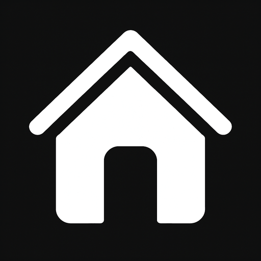 beyaz ev simgesi.
In-Game asset.  2d.  High contrast.  No shadows