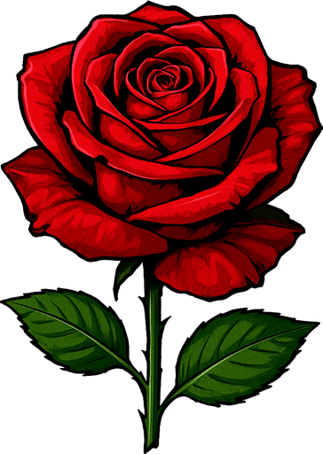 red rose realistic.
In-Game asset.  2d.  High contrast.  No shadows
