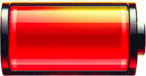 A background for a game over screen, depicting a mobile phone UI with a depleted battery at 0%. The screen features bold red and yellow colors, creating a sense of urgency and tension. A large, flashing battery icon with a red '0%' and a warning triangle is prominently displayed. The UI includes glitch effects, cracks, or distortion to suggest the phone has been overcharged and malfunctioned. The background is filled with subtle warning messages and symbols in red and yellow tones, enhancing the dramatic and high-stakes atmosphere.
Single Game Texture. In-Game asset. 2d. Blank background. High contrast. No shadows.