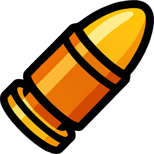Bullet.
In-Game asset.  2d.  High contrast.  No shadows